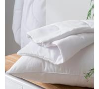 The Fine Bedding Company - Spundown Quilted Pillow Protector - 1 Pack - Pillow Protectors with zip / Zipped Pillow Protectors - Anti Dust Mite Pillow Covers - Hypoallergenic