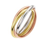 The Fine Collective 9ct Tri Colour Gold Russian Wedding Ring - O