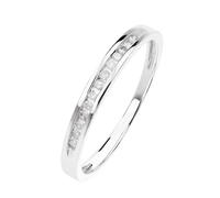 The Fine Collective 9ct White Gold 0.10ct Diamond Eternity Ring - P