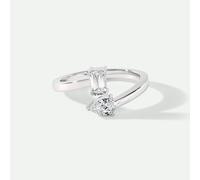 The Fine Collective Aria | 9ct White Gold 0.55ct tw Lab Grown Diamond Toi et Moi Ring - L