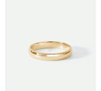 The Fine Collective Classic 18ct Yellow Gold D-Shape Wedding Band Ring - 3mm - N