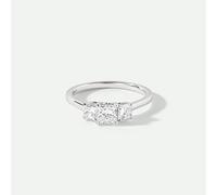 The Fine Collective Mavis | 9ct White Gold 1ct tw Lab Grown Diamond Three Stone Engagement Ring - L