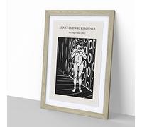The Finger Game By Ernst Ludwig Kirchner Exhibition Museum Painting Framed Wall Art Print, Ready to Hang Picture for Living Room Bedroom Home Office Décor, Oak A3 (34 x 46 cm)