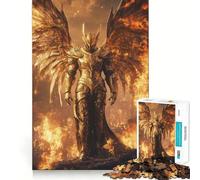 The Fire Angel Knight Jigsaw Puzzles 1000 Piece for Teenagers Improve Memory Relaxing Fun Sharp Edge Unique Gift (38x52cm)