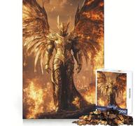 The Fire Angel Knight Teenagers 1000 Piece Jigsaw Puzzle Memory Gain Light Relax Design Assembly Wall Art Decor (38x26cm)