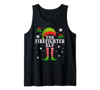 The Firefighter Elf Christmas Matching Tank Top
