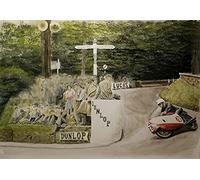 The First 100mph Lap of the Isle of Man TT Race Circuit 1957 Metal Sign