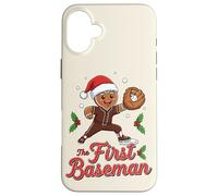 The First Baseman Gingerbread Christmas Baseball Case for iPhone 16 Plus