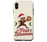 The First Baseman Gingerbread Christmas Baseball Case for iPhone XS Max