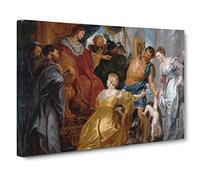 The First Book Of Kings In The Bible By Peter Paul Rubens Canvas Print | Gallery Wrapped 30mm Frame Wall Art | 20x14 inches | Ready to Hang | Classic Religious Picture | Living Room Lounge Office