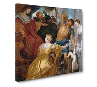 The First Book Of Kings In The Bible by Peter paul rubens Canvas Print | Gallery Wrapped 30mm Frame Wall Art | 14x14 inches | Ready to Hang | Classic Religious Picture | Living Room Lounge Office