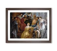 The First Book Of Kings In The Bible By Peter Paul Rubens Classic Painting Framed Print | A4 Walnut Framed Wall Art | Ready to Hang | Classic Religious Picture | Living Room Bedroom Lounge Office