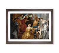 The First Book of Kings in The Bible by Peter Paul Rubens Framed Print | A2 Walnut Framed Wall Art | Ready to Hang | Modern Religious Picture | Living Room Bedroom Lounge Office