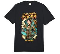 The First Coder Ada Lovelace Algorithm Programmer Tech Comfort Colors Adult Heavyweight T-Shirt