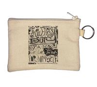 The First Duty of A Man is to Think for Himself Key Chain Coin Purse Beige