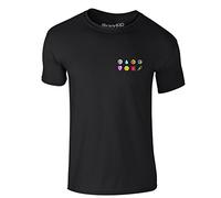 The First Eight Badges, Adults T-Shirt - Black 2XL