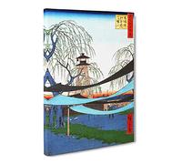 The First Race Course By Utagawa Hiroshige Canvas Print | Gallery Wrapped 30mm Frame Wall Art | 24x16 inches | Ready to Hang | Asian Picture | Living Room Bedroom Lounge Office