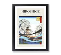 The First Race Course By Utagawa Hiroshige Exhibition Museum Asian Japanese Framed Print | A4 Black Framed Wall Art | Ready to Hang | Asian Nature Picture | Living Room Bedroom Lounge Office
