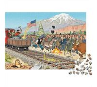 The First Transcontinental Railroad Wooden Jigsaw Puzzle Waterproof 1000 Piece Puzzles for Adults Impossible Home Decoration