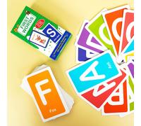 (The first word) Children's early childhood flash card Flash Cards Learn words shapes color numbers English letter cards