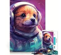 The First Wuff Astronaut 1000 Piece Jigsaws for Teenagers Puzzle Wise Think Toy Simple Fun Tight Cut Santa Wish Pick (38x52cm)