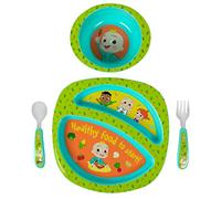 The First Years CoComelon Dinnerware Set - Easter Basket Stuffers - Toddler Plates and Toddler Utensils- 4 Count