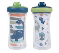 The First Years Dinosaur Kids Insulated Sippy Cups - Dishwasher Safe Spill Proof Toddler Cups - Ages 12 Months and Up - 9 Ounces - 2 Count