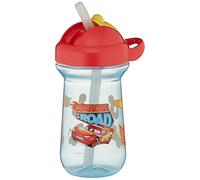 The First Years Disney/Pixar Cars Toddler Straw Cup - Spill Proof Flip Top Toddler Sippy Cups - 18 Months and Up - 10 Oz