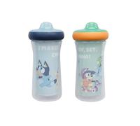 The First Years Insulated Blue Sip Cups - Leak-Proof and Dishwasher Safe Toddlers - Children from 12 Months - 240 ml, Pack of 2