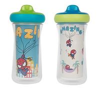 The First Years Marvel Insulated Sippy Cups - Spill Proof Insulated Toddler Cups with Bite-Resistant Hard Spout - 9 Ounces - 2 Count