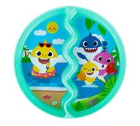 The First Years Pinkfong Baby Shark Divided Suction Plate- Dishwasher Safe Baby Plates with Suction Cups - Baby Feeding Essentials for Solid Food Baby Led Weaning