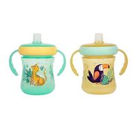The First Years Soft Spout Trainer Toddler Cups - Leopard and Toucan -Jungle Themed Trainer Sippy Cups for Toddlers - 2 Count