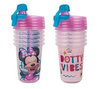 The First Years Take & Toss Disney Minnie Mouse Sippy Cups - Reusable Toddlers Cups with Lids - Kids Party Pack with 2 Travel Caps - 10 Oz - 10 Count