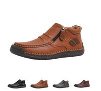 The First Young Driving Boots Men,Handmade Premium Leather Slip On Driving Boots,Thefirstyoung Mens Slip Ons (light brown,10.5)