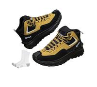 The First Young Safety Work Orthopedic Hiking Boots for Men - Arch Support Casual Lace-Up Walking Shoes, Non-Slip Outdoor Boots (Coffee, Adult, Men, 8, Numeric, UK Footwear Size System, Medium)