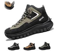 The First Young Safety Work Orthopedic Hiking Boots for Men Thefirstyoung Steeltoe Boots Outdoor Work Boot (Dark Green,9)