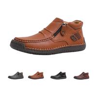 The First Young Shoes Men, The First Young Driving Boots Men, Handmade Premium Leather Slip-On Boots Travel & Outdoor (brown,39)