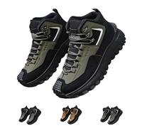 The First Young Shoes Men, Thefirstyoung Steeltoe Boots,Men's Outdoor Hiking Safety Work Boots (Green,48)