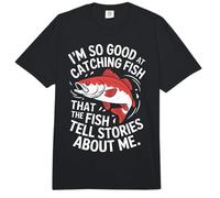 The Fish Tell Stories About me I can Catch Fish so Well Comfort Colors Adult Heavyweight T-Shirt