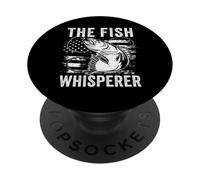 The Fish Whisperer US Flag Fishing PopSockets Adhesive PopGrip