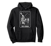 The Fisher Tarot Card Skeleton Fishing Lover Funny Gift Pullover Hoodie