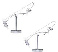 The Fisherman Balancing Sculpture, Kinetic Fishing Sculpture - Balance Art for Your Space, Fisherman Kinetic Balancing Desk Toy Fishing Physics Statue for Home Office Art Deco (2pcs)