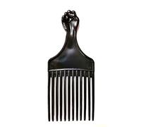 The "Fist" Afro Hair Pik by Love Afro Cosmetics - Medium Size in Black Plastic