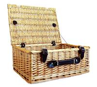The Fitzroy Luxury Wicker Gift Food Hamper Basket (15 Items) - Gift Ideas for Mum, Mothers Day, Birthday, Corporate, Business gifts, Dad, Fathers Day, Anniversary, Thank you gifts