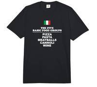 The Five Basic Food Groups Funny Italian Comfort Colors Adult Heavyweight T-Shirt