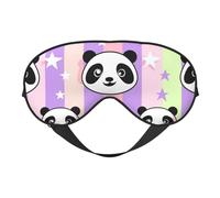 The Five-Pointed Panda Print Sleep Mask with Adjustable Strap, Comfortable Eye Cover for Travel, Yoga, Napping, Sleeping & Relaxation
