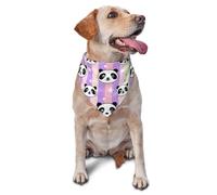 The Five-Pointed Panda Printed Graphic Pet Triangle Scarf For Dogs & Cats, Adjustable Cute Pet Bandana For & Photo Shoots