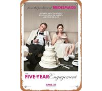 The Five-Year Engagement 2012 Metal Retro Tin Sign Wall Decoration 12 x 8 inches Movie Poster Vintage Look