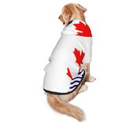 The Flag of Scarborough Dog Hoodie for Medium and Large Dogs – Soft Polyester Pet Clothes, Suitable for All Seasons