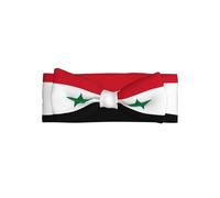 The flag of Syria Print Baby Girl Headbands, Soft, Stretchy, Cute Infant Bows Hair Accessory for 0-6 Months